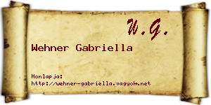 Wehner Gabriella névjegykártya