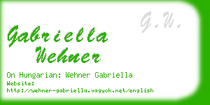 gabriella wehner business card